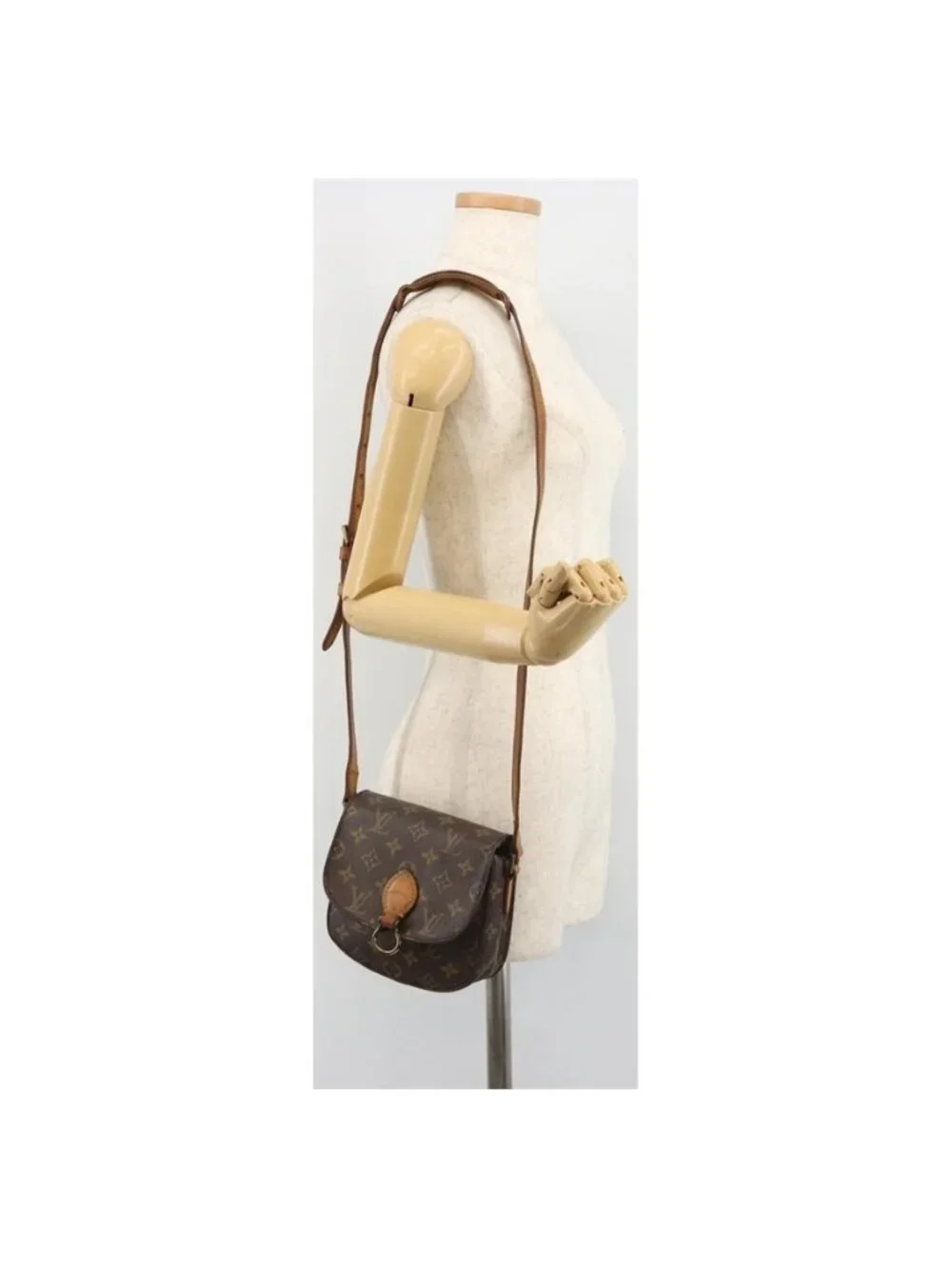 Authentic LOUIS VUITTON Monogram Saint Cloud PM Shoulder Bag M51244 LV